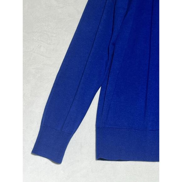 Brooks Brothers Supima Cotton Pullover Sweater Mens Large Blue Mock Neck 1/4 Zip - Picture 7 of 13